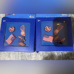 New lot of 2 packs of patriotic clog charms